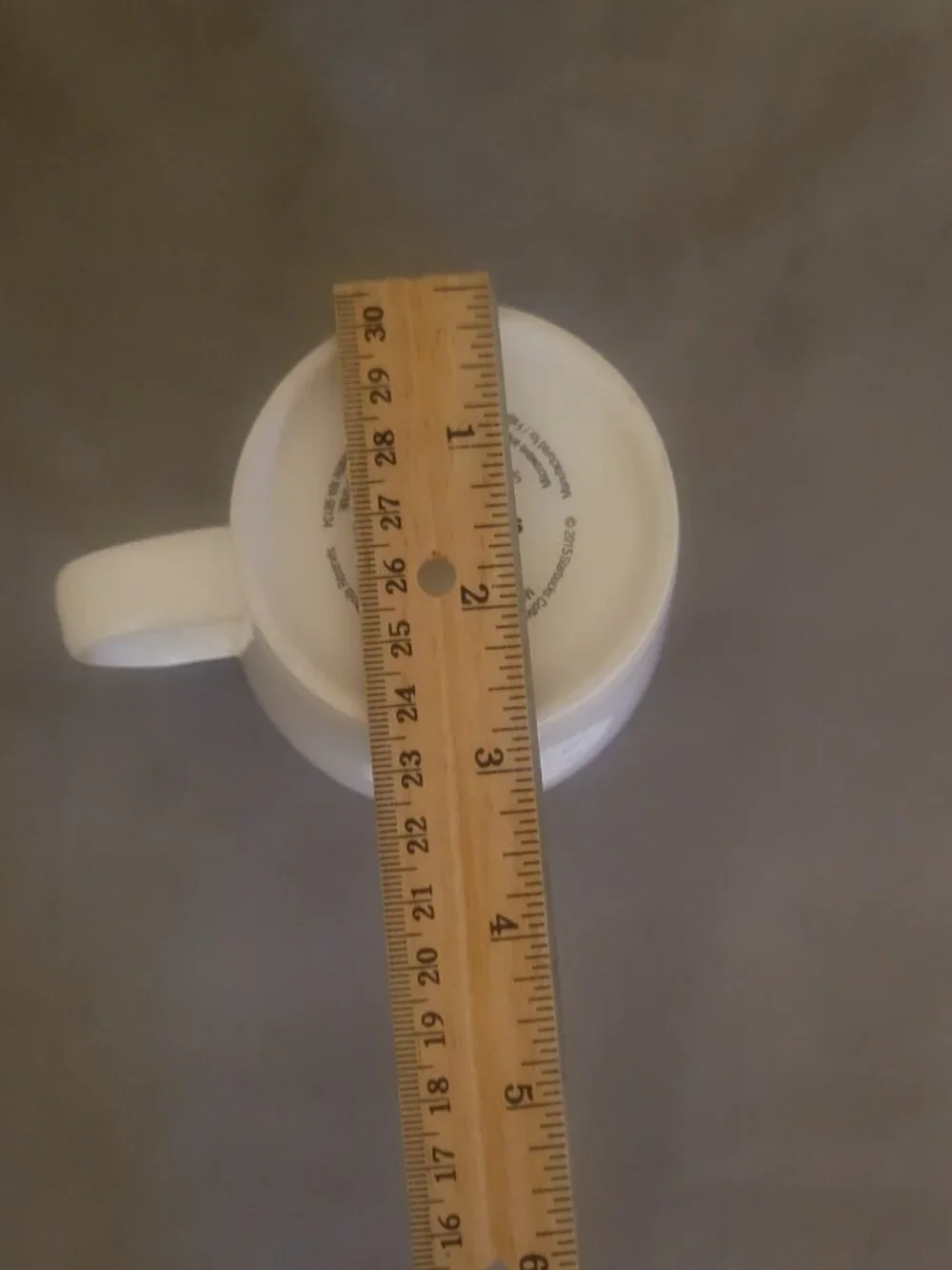 STARBUCKS 2015 Mug White Embossed Logo Siren Collectible Cup 12 oz Minimalist